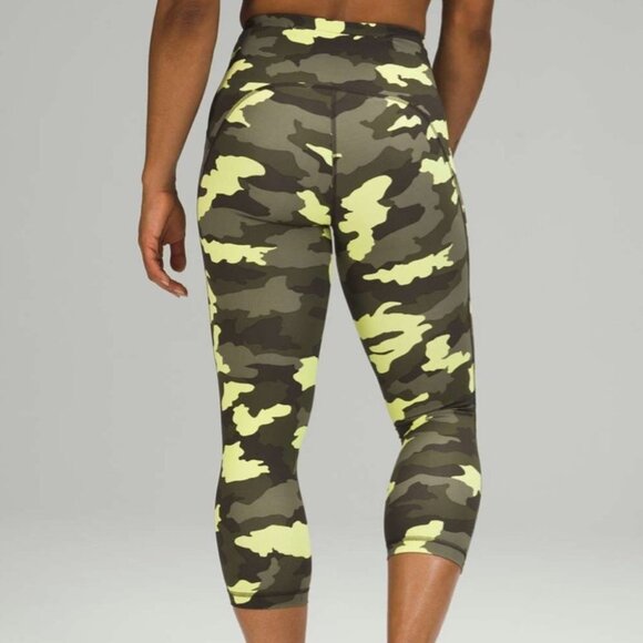 Lululemon Swift Speed High-Rise Crop 21"Heritage 365 Camo Crispin Green multi - Picture 2 of 16